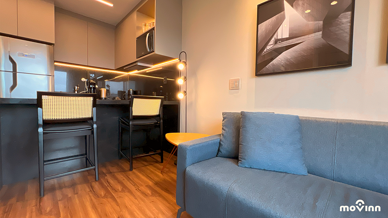 White | Studio | Parking Space | 39m² | Daily Cleaning