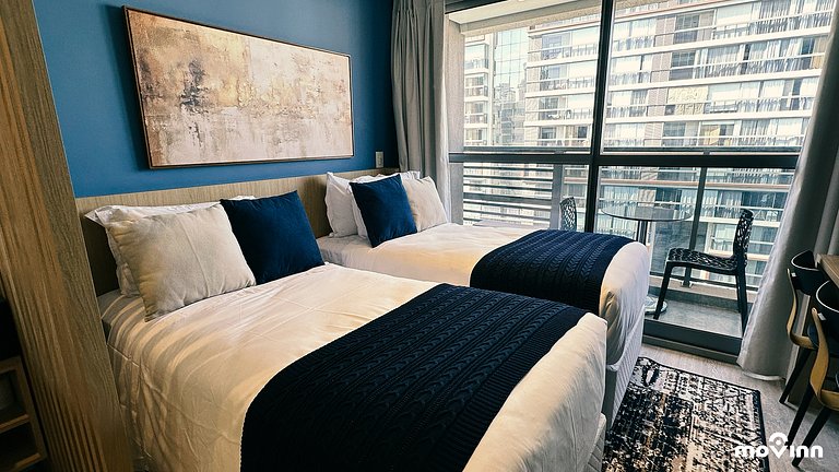 Studio Nine | Mais Conforto | Cama King + Bi-cama ou Cama Tw