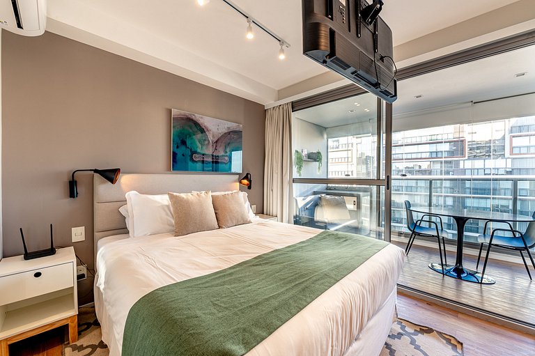 Nine | Estúdio com sofá-cama | 30m² | Av. Nove de Julho